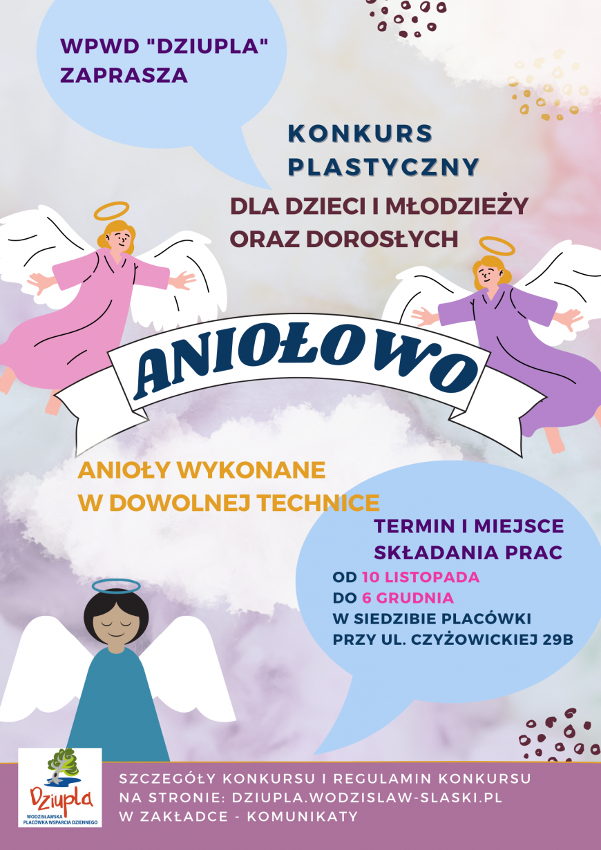 Zapraszamy do konkursu plastycznego "Aniołowo"