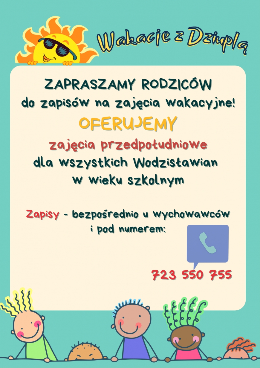Zapraszamy na zajęcia wakacyjne