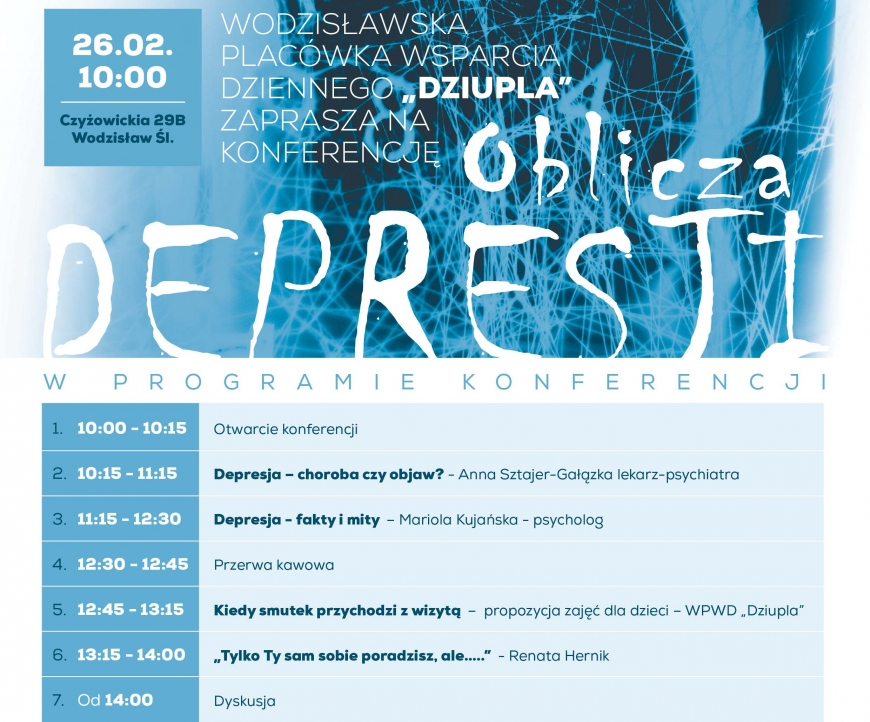 Oblicza depresji - konferencja w Dziupli